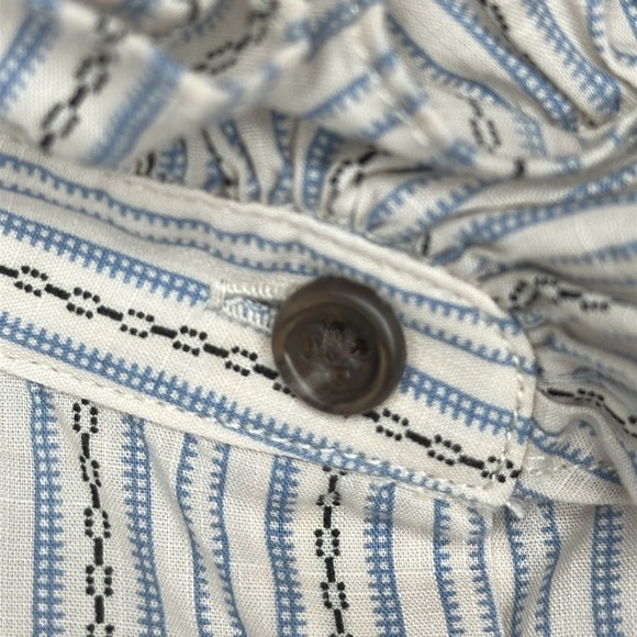 LRL Lauren Jeans Company 100% Cotton Ruffle Collar Button Down Shirt Size XL - Picture 5 of 14